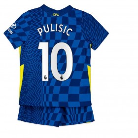 Camisolas de futebol Chelsea Christian Pulisic 10 Criança Equipamento Principal 2021/22 Manga Curta